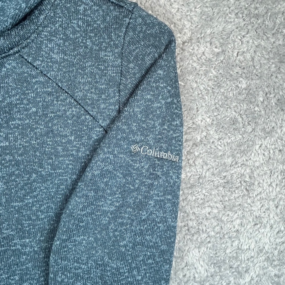 Columbia Castle Peak Pullover Fleece Hoodie Blue Heathered Woman's‎ Small - Picture 2 of 10